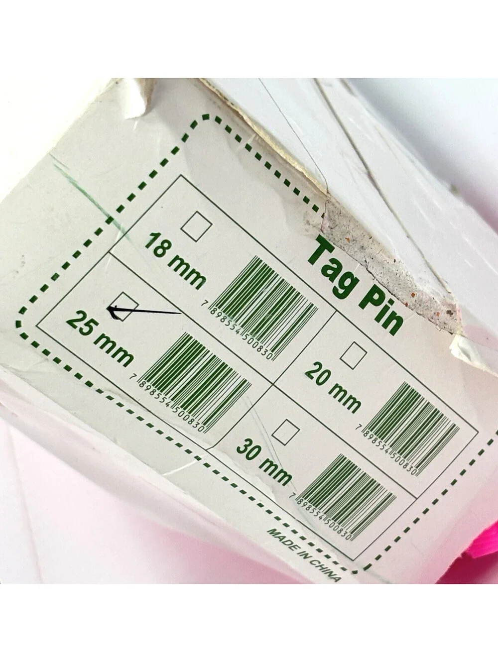 Pink Tag Pins 25mm Price Tagging Gun Barbs Garment Clothing Label Fasteners Driv